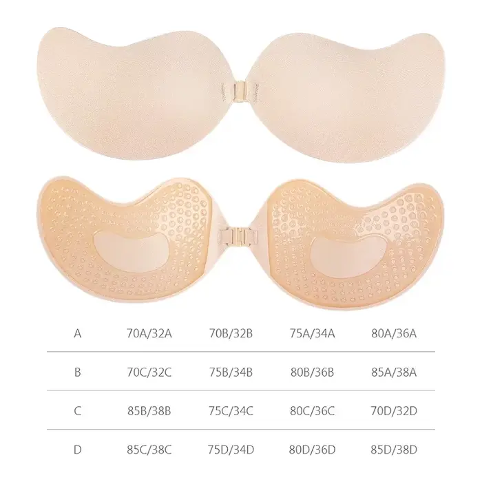 Neviditeľná push-up podprsenka pre ženy