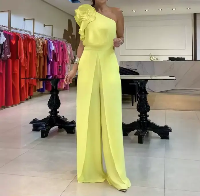 Dámske dlhé diabetické kostýmy, Sexy, Elegantné, Móda, Príležitostné, Kvetinový vzor, Jeden zasvätenec, Letáky, Spoločné telo, Nohavice, Leto, Nové, 2024