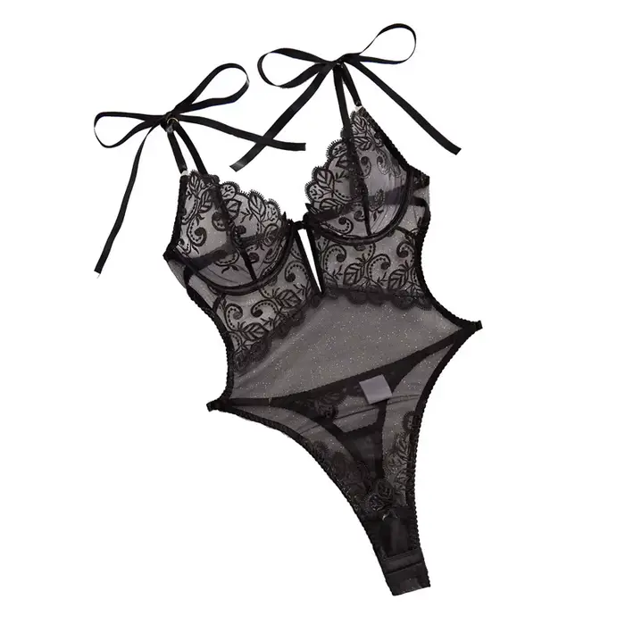 Lingerie féminine avec dentelle exotique, corset moulant, body transparent le plus sexy, costumes ér