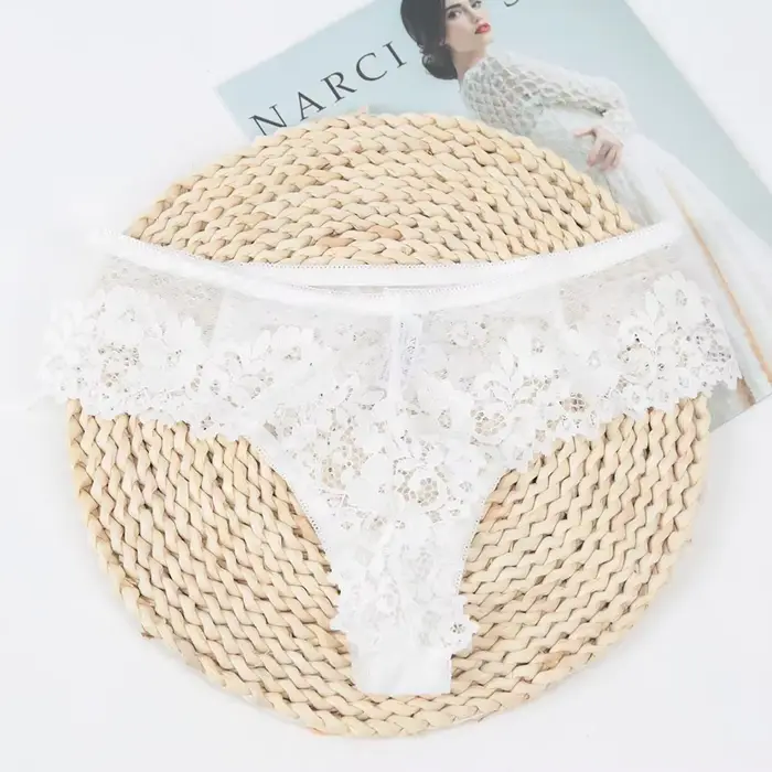 Sexy čierna čipka krátky pre ženy, kvetinové čipky prelamované nohavičky, nízky pás, priedušné spodná bielizeň, Dámske spodná bielizeň