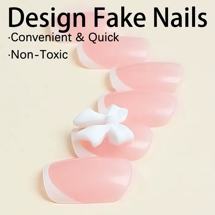 Conseils français pour ongles à pression, longue durée, élégants, artificiels, manucure, Art pour la