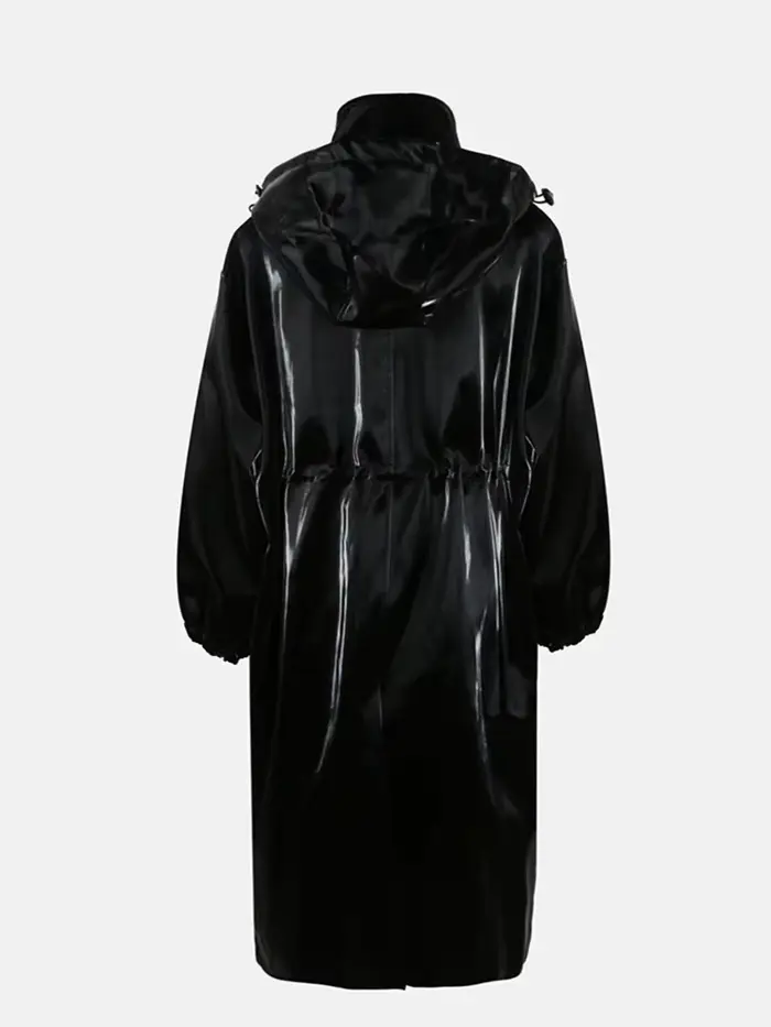 Mauroicardi-Manteau Long en Faux Cuir PVC pour Femme, Imperméable et Brcorporelle, avec Poignées, Ca
