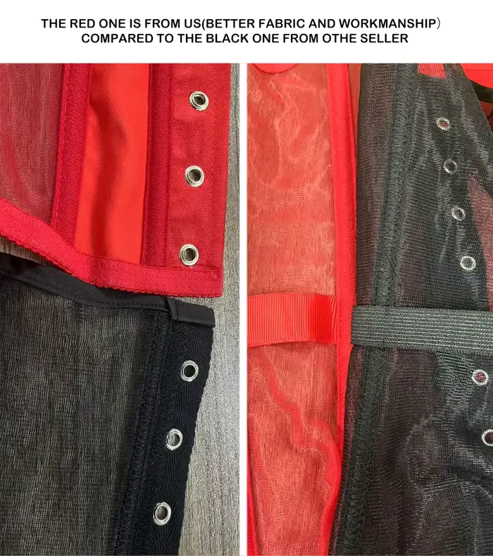Corset bustier sans bretelles pour femmes, avec soutien-gorge, maille respirante, corsage désossé, ceinture de taille, contrôle du ventre, hauts moulants XXS à 6XL