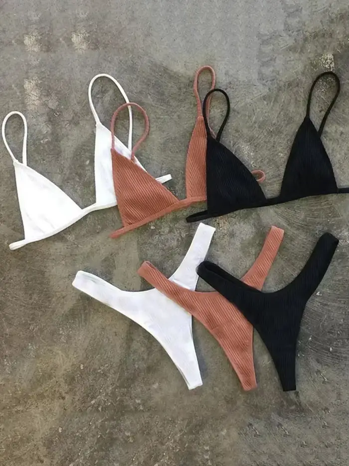 BanRibTanga-Brazílske bikiny pre ženy, sexy plavky, tanga nohavičky, zárezy, na plávanie, 2025