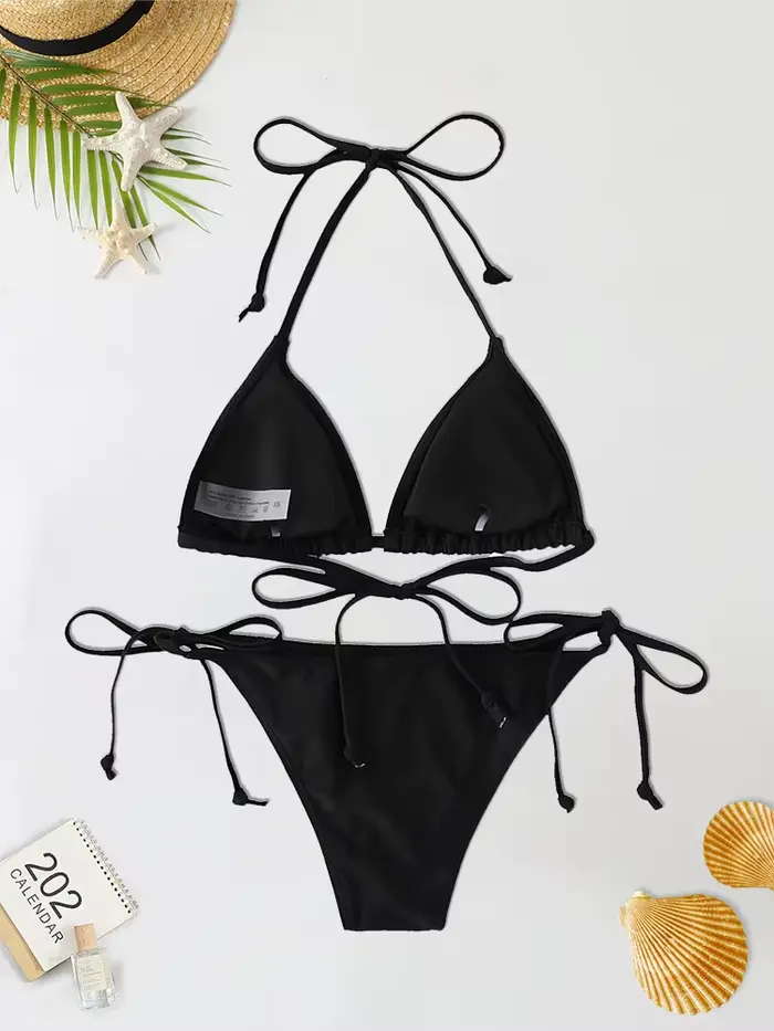2 pièce/ensemble 2024 mode Sexy maillot de bain femmes Bikinis ensemble Triangle maillots de bain St