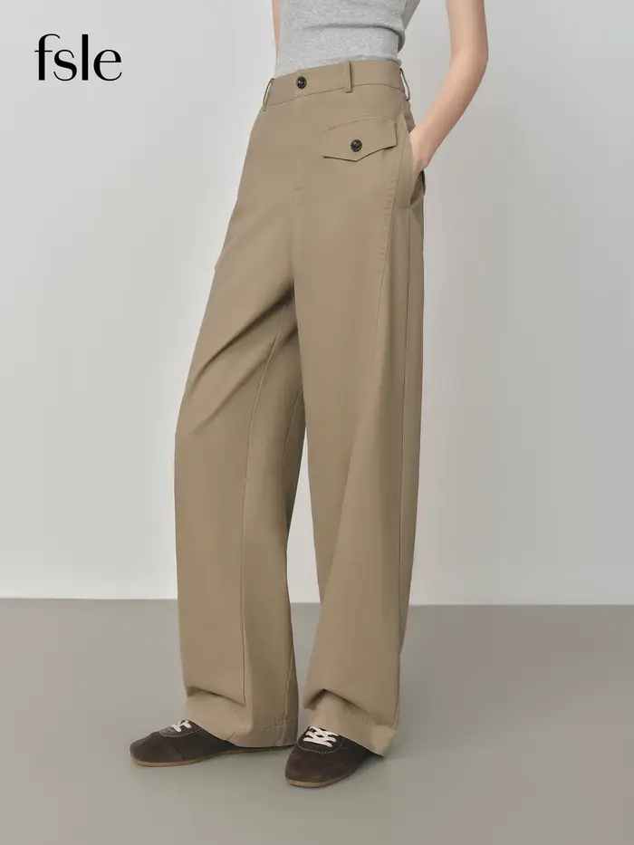 Vintage khaki nohavice pre ženy ležérny štýl a elegantné jesenné zimné pohodlné a ľahko sa udržiava