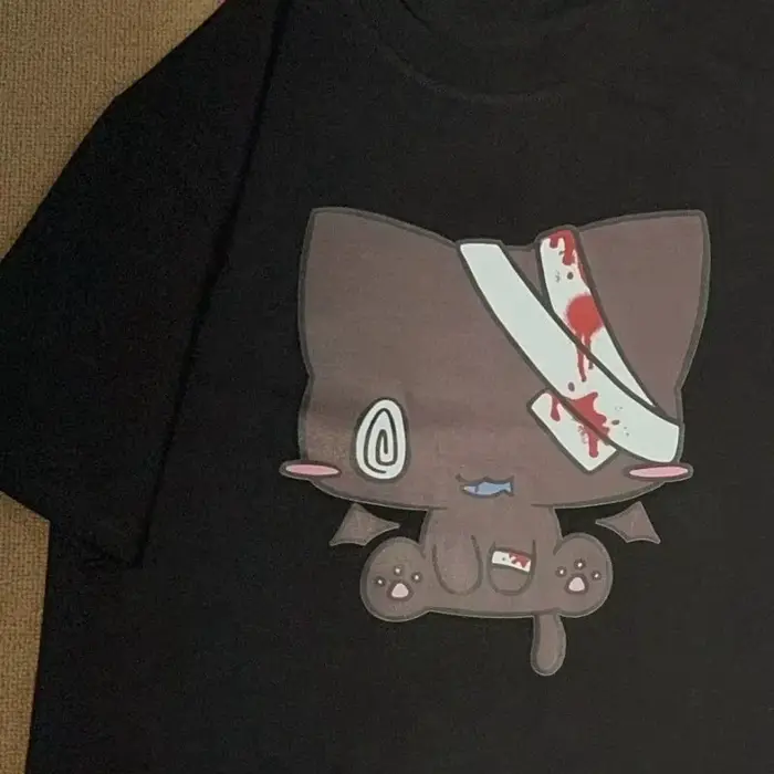 Femmes t-shirts dessin animé imprimé drôle Couple doux à manches courtes col rond ample Y2k Harajuku