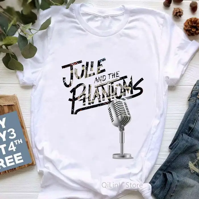 T-shirt femme, humoristique, à la mode, avec impression de fantôme, Julie et les fantômes, années 90