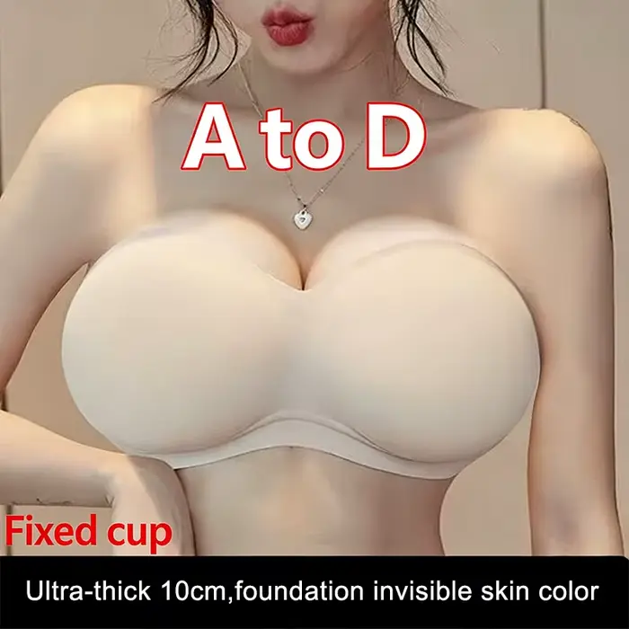 Samolepiaca push-up podprsenka ultra neviditeľná 10 cm extra hrubá vypchávka priedušná na leto telová béžová