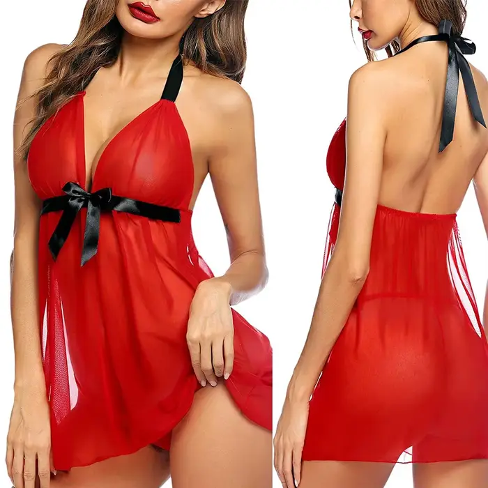 Lingerie sexy dentelle chemise de nuit femme lingerie pour sexe ouvert dos nu une pièce body nuisett
