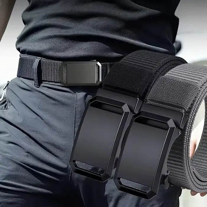Nouvelle ceinture à boucle automatique, vêtements de travail tactiques en toile, pantalons d'entraîn