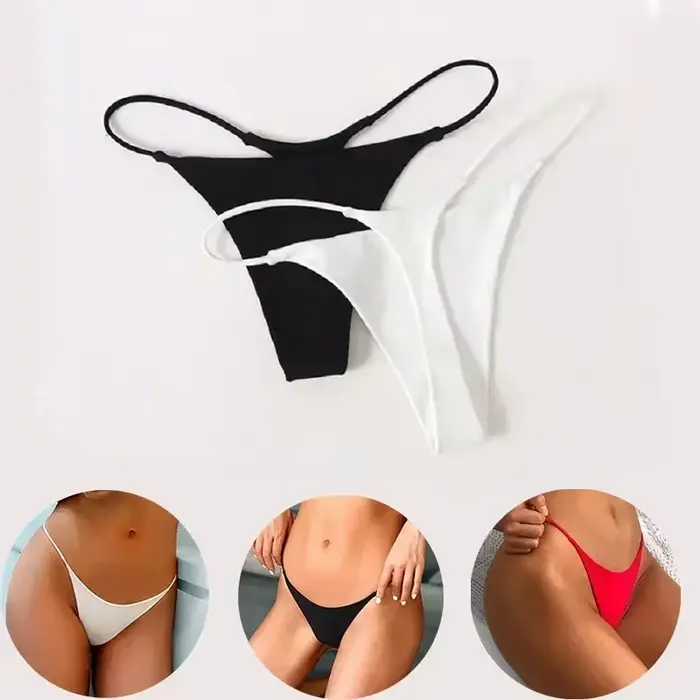 Sexy spodná bielizeň G tangá Nízky pás tangá Nohavičky Žena Sexy Spodná bielizeň Ženy Bezšvíkové Nízke Tongs Ženy Sexy Beach Style