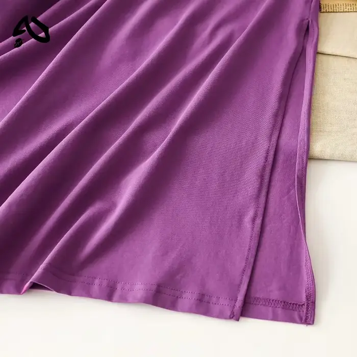 Robe longue décontractée en coton pour femme, ample, à manches longues, col rond, couleur unie, styl