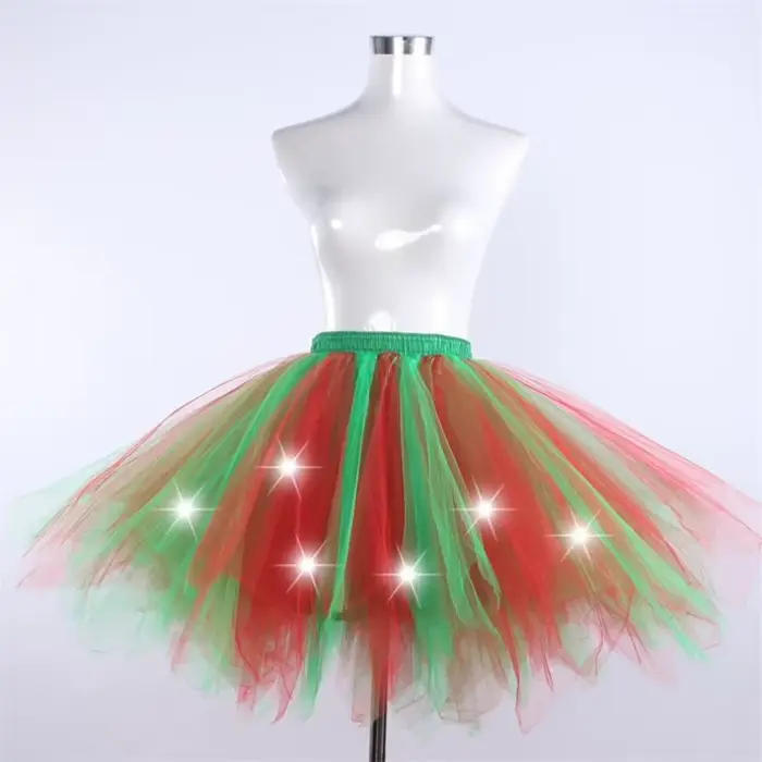 Šumivé LED Elastické víla sukne pre ženy a dievčatá, Bright Ballet Dance Tutu sukne na párty, karnevalový kostým, svadba, vianočný festival