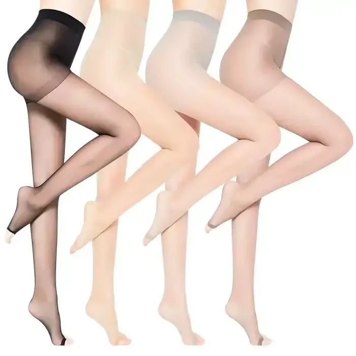 Dámske pančuchy s dvoma prstami Ultra-tenký Nylon stehná vysoké spodné
