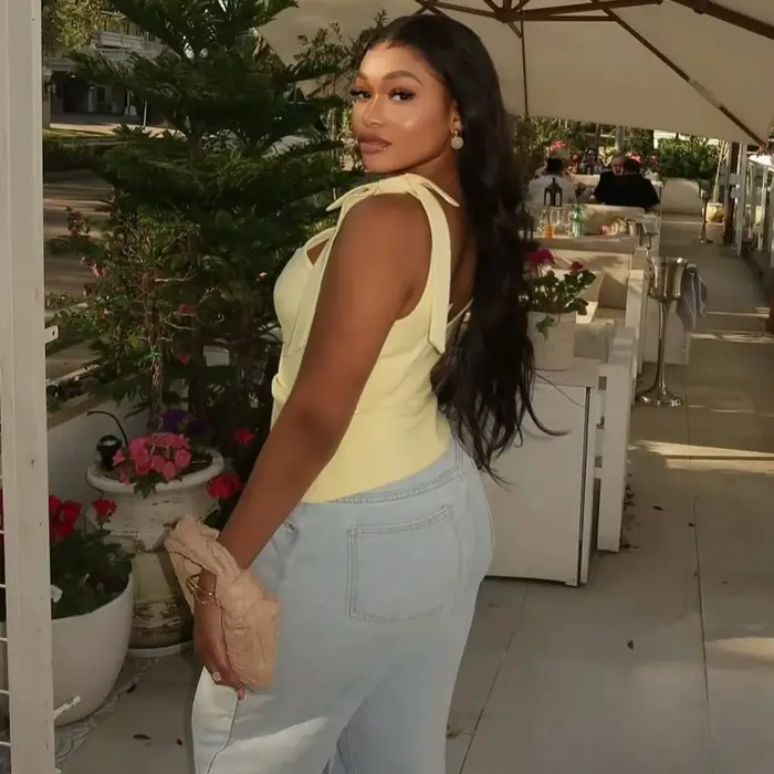KONDALA Sexy Chic žltý oblúk top s zipsom kravata tenký krátky Cami top ženy móda 2025 leto elegantný Y2K
