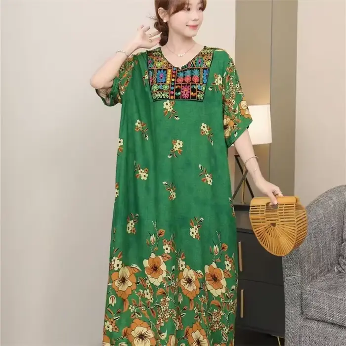 Coton maison chemises de nuit pour femmes été Style Vintage pyjamas robe nouveaux vêtements de nuit 