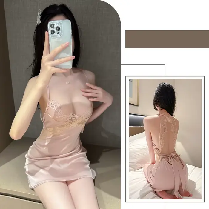 Chemise de nuit Camisole en dentelle à la mode et Sexy, vêtements de nuit romantiques, robe romantiq