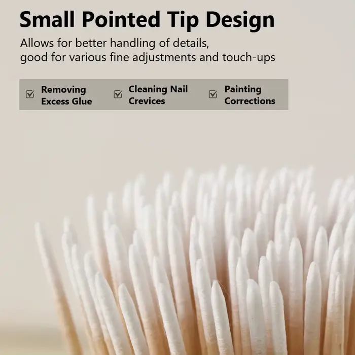 Coton-tige à Double extrémité, 100 pièces, pointes fines pour Nail Art, maquillage, Eyeliner, Correc