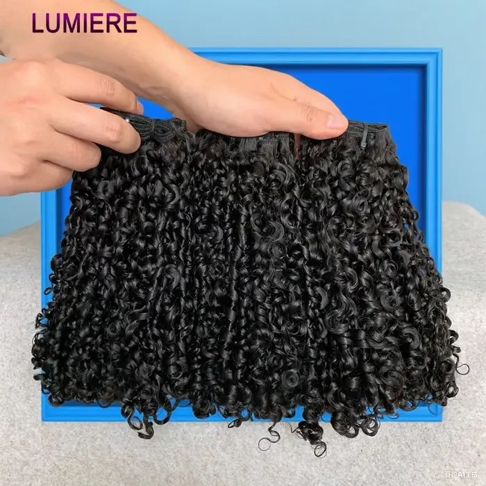 Offre de cheveux humains vierges bruts bouclés pixie 30 pouces extensions de cheveux brésiliens pour femmes occasions spéciales transformations capillaires