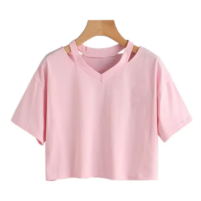 Dámske crop topy Y2k, krátke tričko s krátkym rukávom