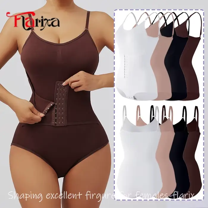 Flarixa Dámske podväzok Shapewear body s bezšvíkové háčiky pás tréner telo Shaper slipy zadok žalúdok chudnutie Faja
