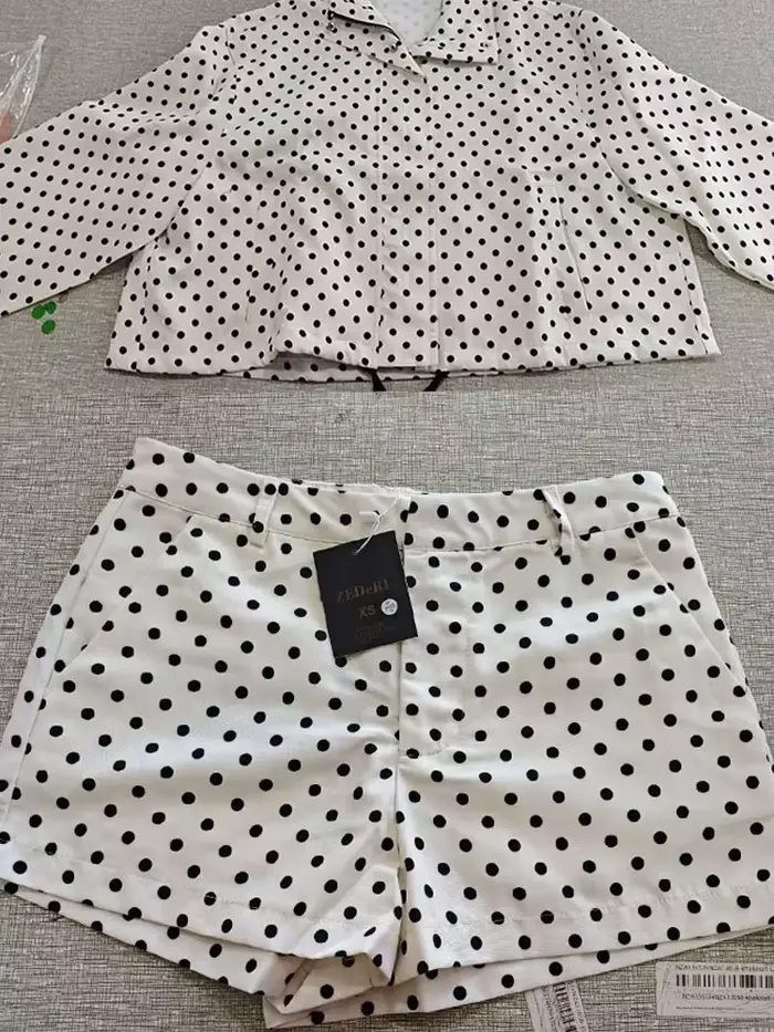 Vintage set HH rolák top a krátke šortky pre ženy jeseň zimný štýl retro pohodlné viac ossions