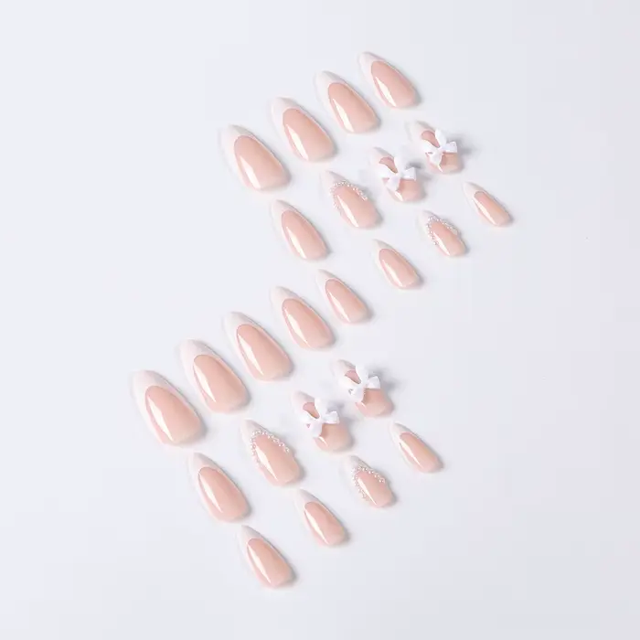 Faux ongles élégants en acrylique style maritime pour femmes occasions spéciales manucure professionnelle at home