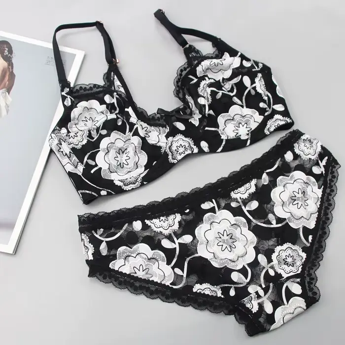 ABCDE – soutien-gorge bonnet ajouré en dentelle, sous-vêtement Ultra-fin Sexy pour femmes, Lingerie 