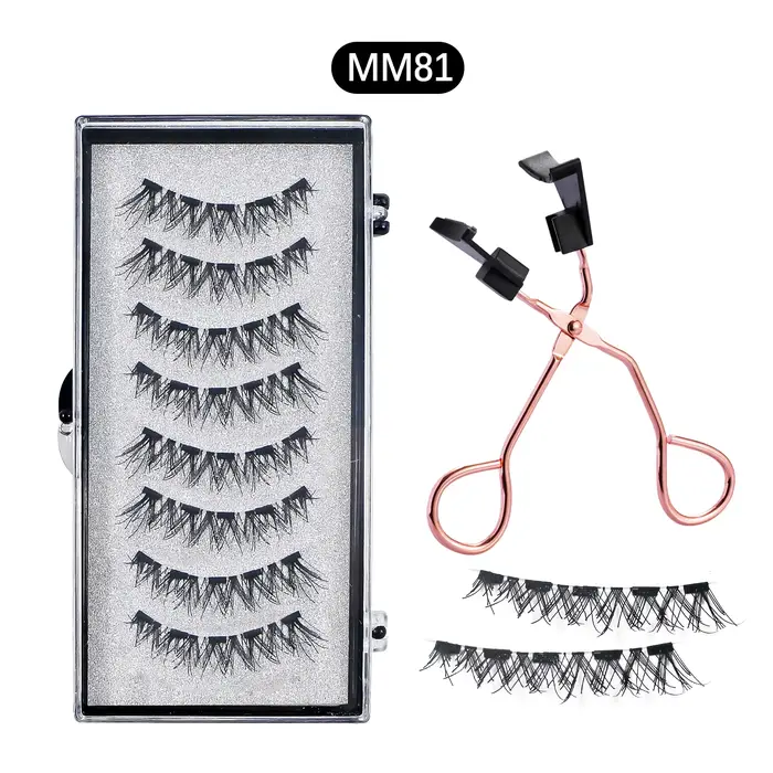8 pièces cils magnétiques aucune colle nécessaire faux cils magnétiques avec applicateur réutilisabl