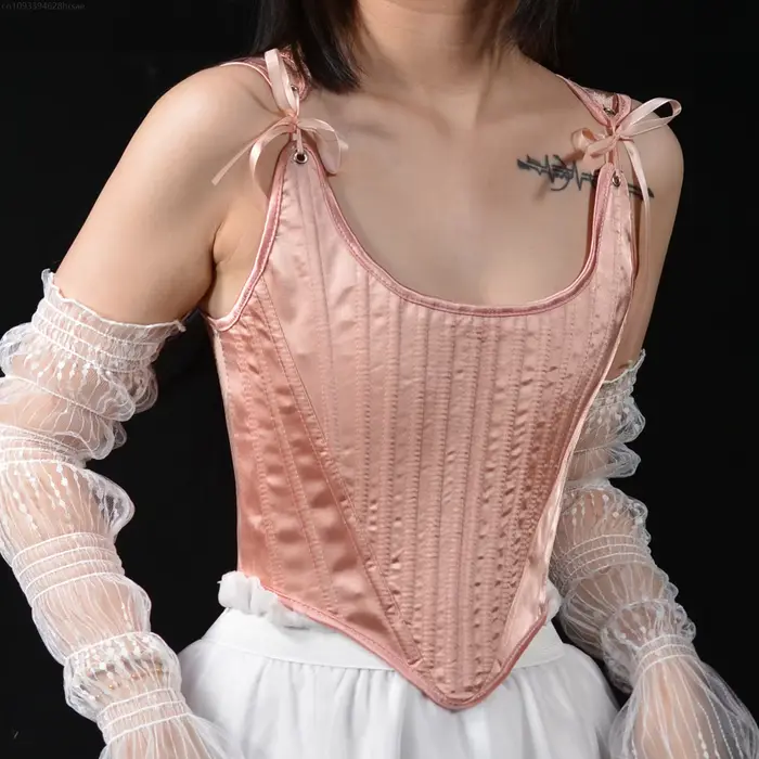 Nevyztužený korzet pre ženy v renesančnom štýle, bustier, vrchný korzet