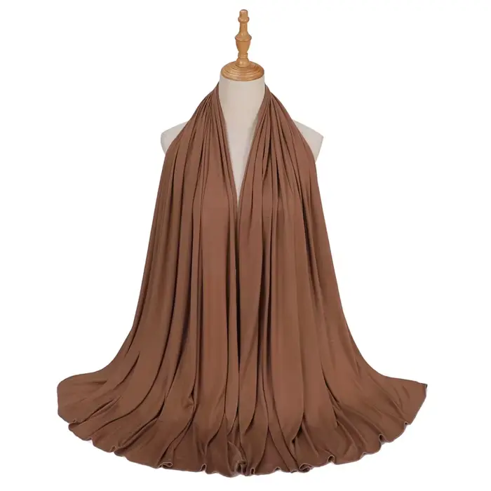 80*180 cm Modal rayonne coton musulman Jersey Hijab femmes couleur unie écharpe Ramadan Long châle p