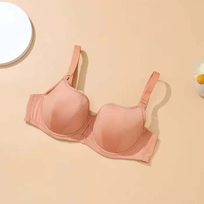 Elastanová a polyamidová podprsenka pre ženy veľkých veľkostí s minimálnym efektom, nastaviteľné popruhy, plná šálka, proti ochabnutiu, pohodlie a elegancia pre všetky príležitosti
