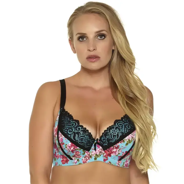 Push-up tlačené čipky drôtené podprsenky pre ženy veľké veľkosti špeciálne príležitosti romantické večerné obrady elegancia