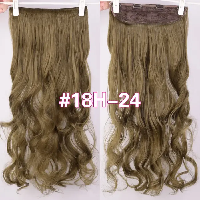 DinDong Clips dans les extensions de cheveux 32 pouces synthétiques ondulés 210G Premium cheveux rés