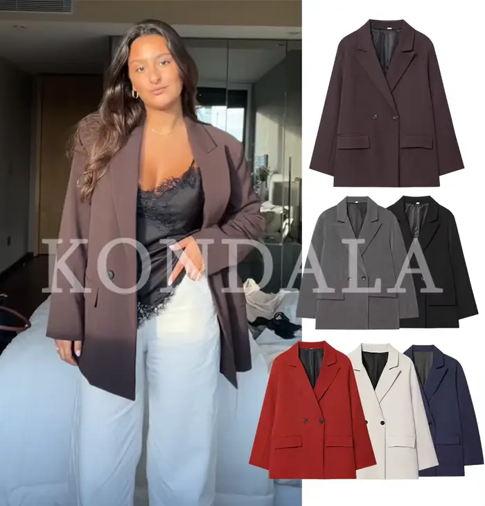KONDALA Elegantné Dvojradové Sako pre Ženy