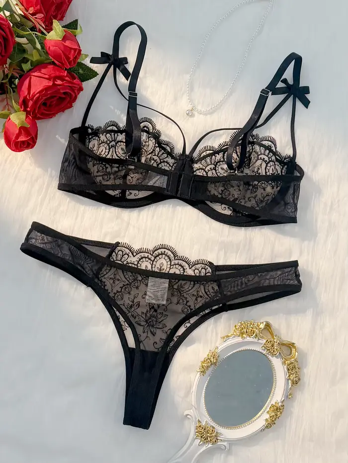 Sexy polyesterová čipka spodná bielizeň pre ženy, pohodlné a elegantné, ideálne pre špeciálne príležitosti