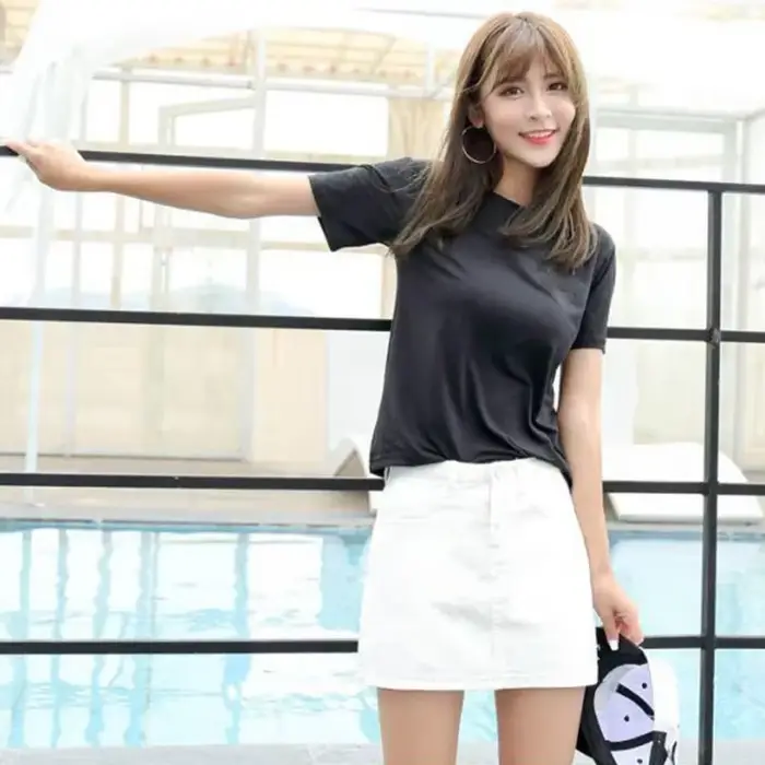 Lucyever - Mini sukňa áčkového strihu s vysokým pásom pre ženy
