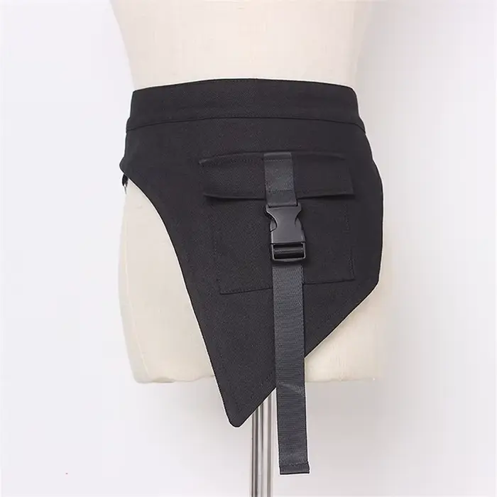 Corset multifonctionnel gothique punk hip hop style techwear en denim pour femmes mode streetwear occasions spéciales