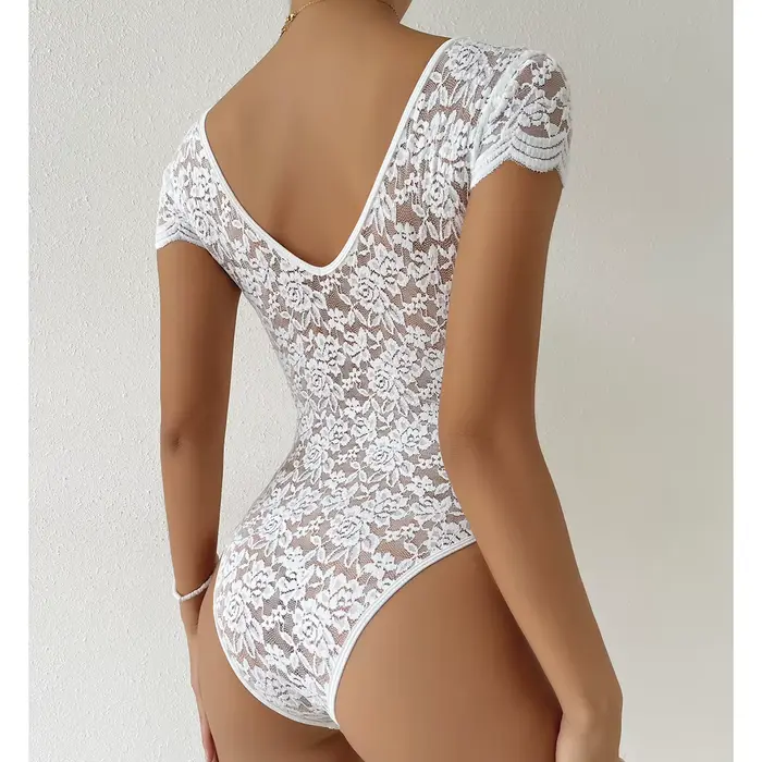 Kombinácia jedného kusu štýlovej bielej čipky pre ženy sexy štýl a klub vhodný pre jarný letný model y body tenký a pohodlný