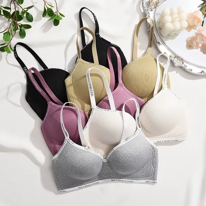 FINETOO Dámske spodné prádlo Small Breasted Sexy Push Up spodná bielizeň bezšvíková podprsenka pre ženy Pohodlné každodenné hrubé podprsenky 32-38AB