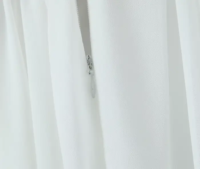 BO00-Robe courte à bretelles dos nu pour femmes, col rond, fermeture à glissière au dos, mini robes 