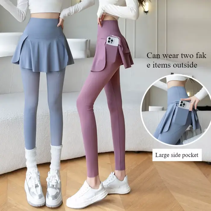 Dvojdielne faux legíny pre ženy