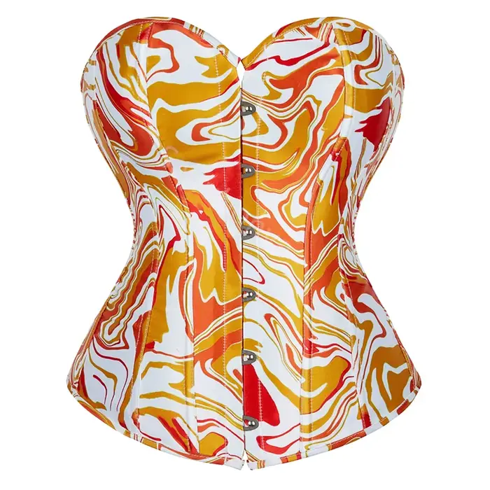 Bustier sexy imprimé zèbre graffiti pour femmes, corset, lingerie assortie, vintage, grande taille, 