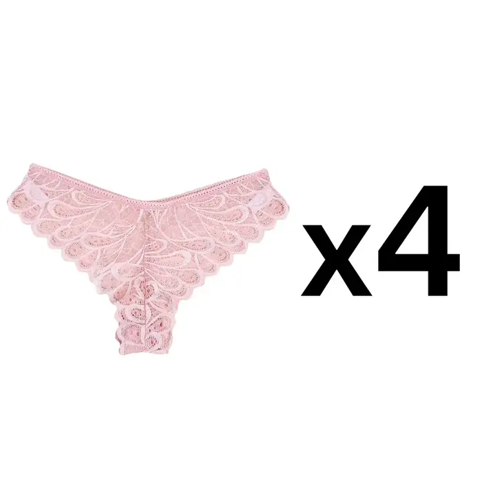 4 pièces/lot femmes dentelle Sexy culottes sous-vêtements femmes caleçons couleur unie culotte trans