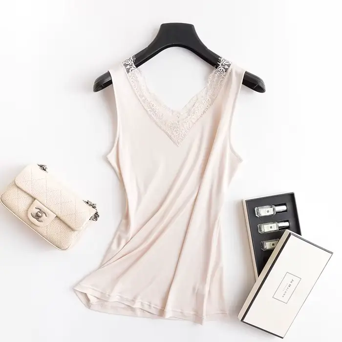 InjLace-Maillot de corps court pour femme, col en V, sangle, Real InjWaistcoat, maillot de corps com
