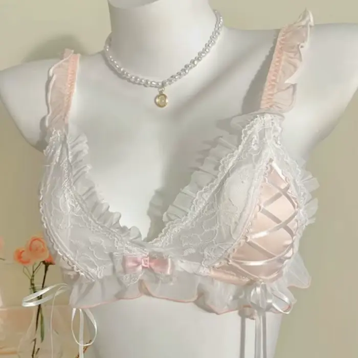 Soutien-gorge Triangle Style Lolita Mignon Dentelle pour Femmes Occasions Spéciales
