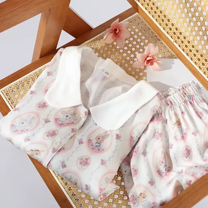 Sada pyžamá v bavlne pre ženy vintage štýl špeciálne príležitosti noc pokoj a elegancia,,