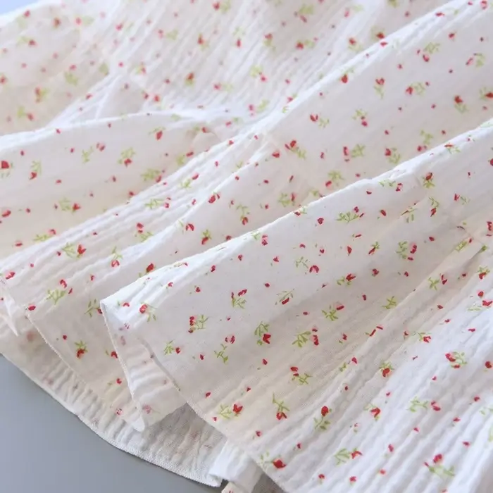 Nouvelle chemise de nuit douce à imprimé floral, confortable et décontractée, jupe de nuit élégante pour femme, tenue d'intérieur