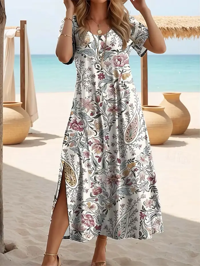 Elegantné letné šaty veľkej veľkosti